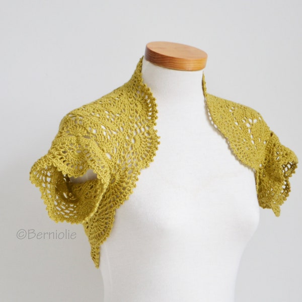 Crochet shrug pattern - HANAKO, summer cardigan, crochet vest, worked sideways, available in 5 adult sizes, INSTANT DOWNLOAD, pdf