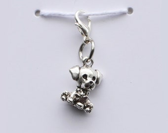 Stitch marker, progress keeper, cute little dog, charms gift for crocheter, knitting gift pendant