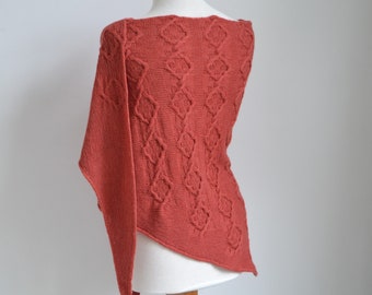 Knitted shawl pattern - YRSA, INSTANT DOWNLOAD, pdf