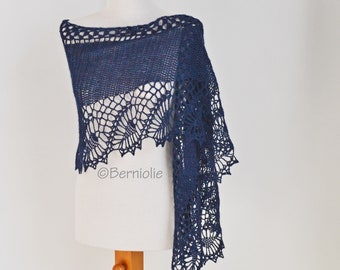 Gehaakte sjaalpatroon - OSWIN, gehaakt wikkelpatroon met halve maan, sjaal kantpatroon, zomer wikkelpatroon, kanten sjaal, INSTANT DOWNLOAD, pdf