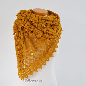 Crochet shawl pattern MARIGOLD, INSTANT DOWNLOAD, pdf image 6