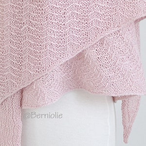 Knitted shawl pattern, RITA, triangle knitted scarf, worked bottom up, INSTANT DOWNLOAD, pdf