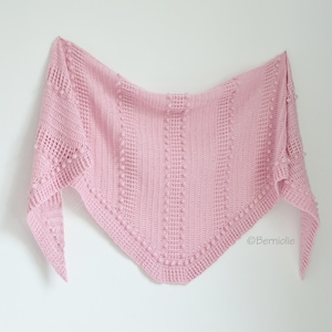 Crochet shawl pattern, BLISS, textured crochet wrap, scarf pattern, triangle shawl, textured crochet scarf, INSTANT DOWNLOAD,  pdf