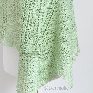 Crochet shawl pattern - GWYN, rectangle wrap stole scarf INSTANT DOWNLOAD, pdf