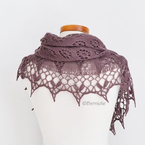 Knitting & crochet shawl pattern - ROSA, INSTANT DOWNLOAD, pdf
