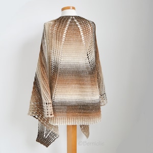 Crochet shawl pattern, KAJA, textured crochet wrap, scarf pattern, triangle shawl, textured crochet scarf, INSTANT DOWNLOAD,  pdf