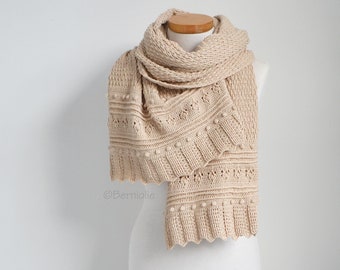 Crochet shawl pattern, BIBLIA, textured crochet wrap, scarf pattern, rectangular shawl, textured crochet scarf, INSTANT DOWNLOAD,  pdf