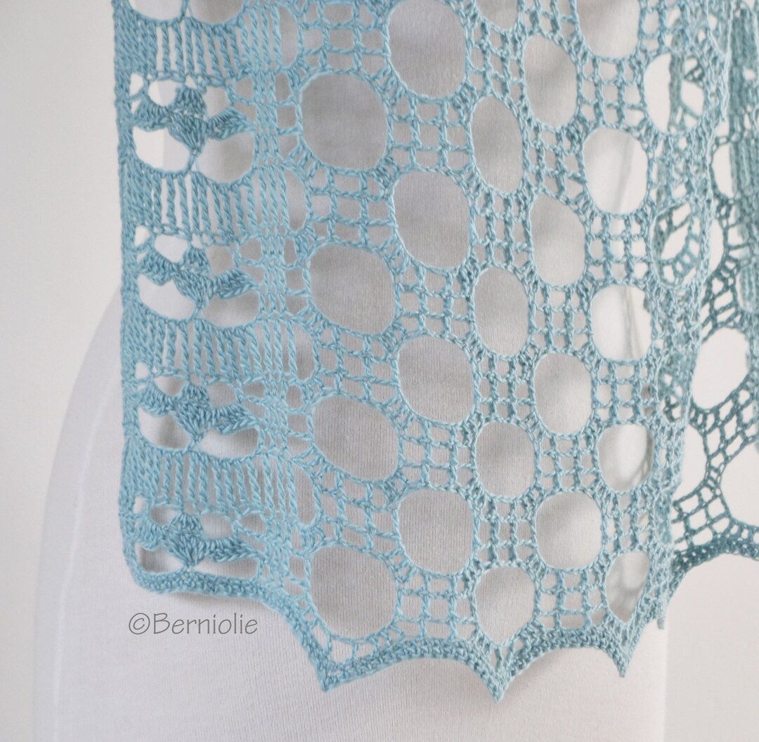 Crochet Shawl Pattern - SHANSA, Lace Rectangle Wrap, Summer Lace ...