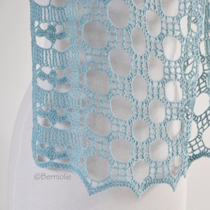 Crochet shawl pattern - SHANSA, Lace rectangle wrap, summer lace crochet scarf pattern, INSTANT DOWNLOAD, pdf