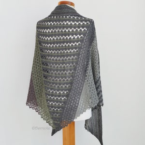Crochet shawl pattern - DELEN, INSTANT DOWNLOAD, pdf