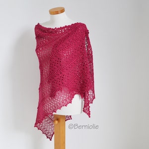 Crochet shawl pattern - ZEA, INSTANT DOWNLOAD, pdf