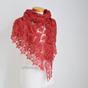 Crochet shawl pattern - LAUREN, INSTANT DOWNLOAD, pdf