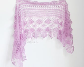 Crochet shawl pattern - MISITU, INSTANT DOWNLOAD, pdf