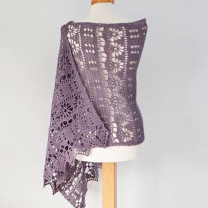 Modèle de châle au crochet - OZELLA, modèle d&#39;écharpe en dentelle au crochet, écharpe rectangulaire, TÉLÉCHARGEMENT IMMÉDIAT, pdf