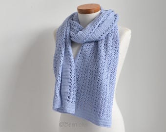 Crochet shawl pattern - NAYLENE, lace crochet wrap, rectangle scarf,  INSTANT DOWNLOAD, pdf