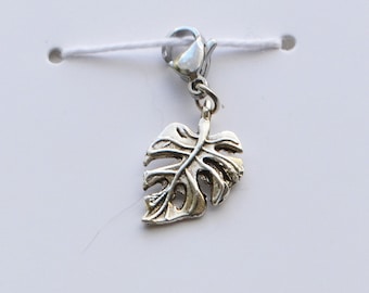 Marcador de puntos, marcador de progreso, hoja de Monstera, dijes de regalo para crocheteros, colgante de regalo para tejer