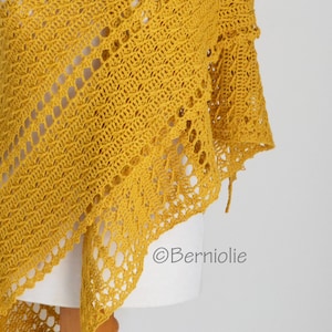 Crochet shawl pattern - HONEY, INSTANT DOWNLOAD, pdf