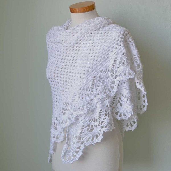 VICTORIA, Crochet shawl pattern, PDF