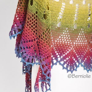 Crochet shawl pattern - VANYA,  INSTANT DOWNLOAD, pdf