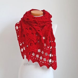 Crochet shawl pattern - ELEKTRA, INSTANT DOWNLOAD, pdf