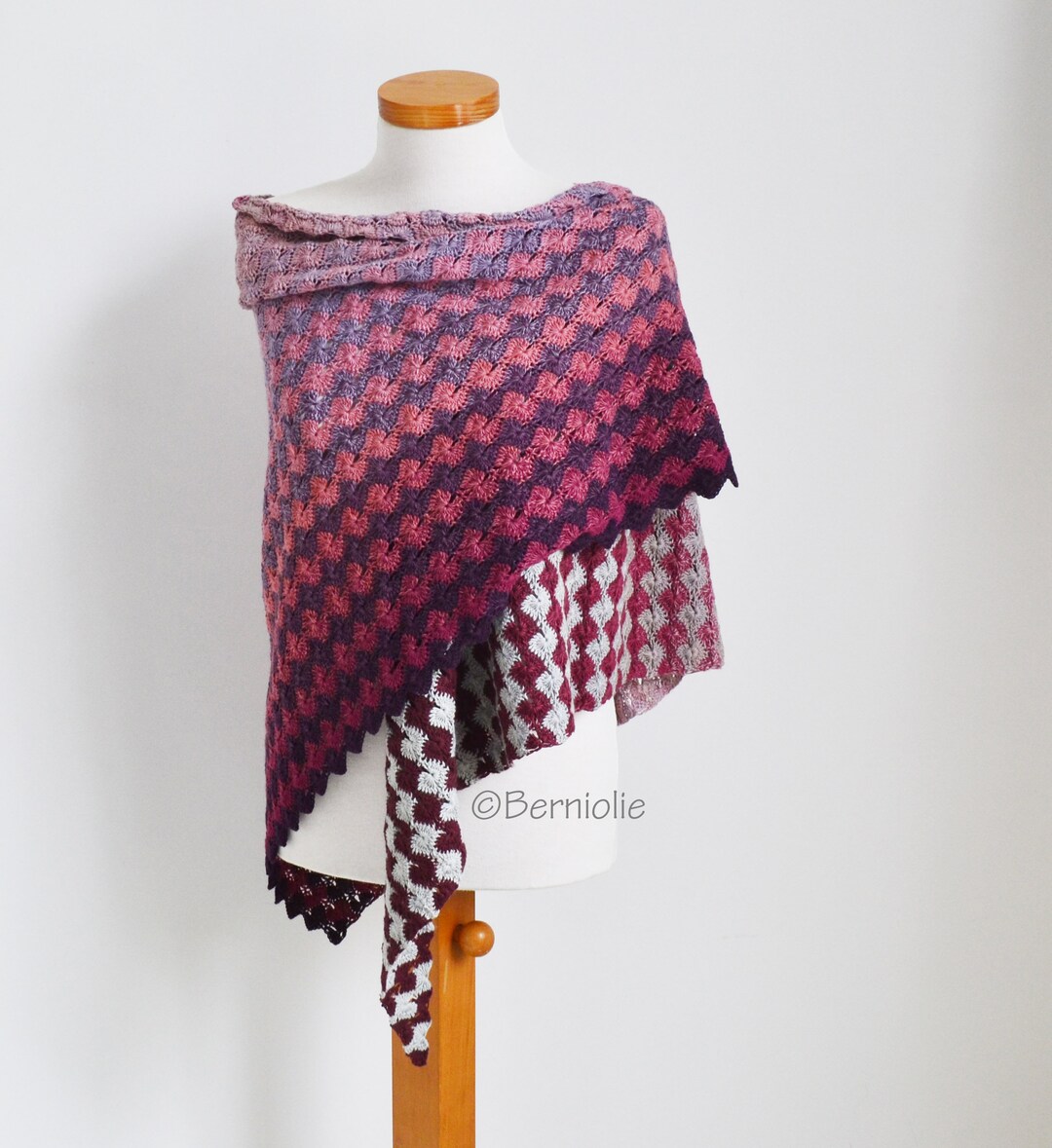 Crochet Triangle Shawl Pattern - YINNY, Wrap (PDF Download) - Etsy
