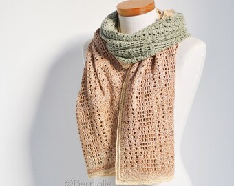 Patrón de chal de crochet - MEVE, patrón de chal rectangular, bufanda texturizada, chal de verano, crochet de encaje, DESCARGA INSTANTÁNEA, pdf