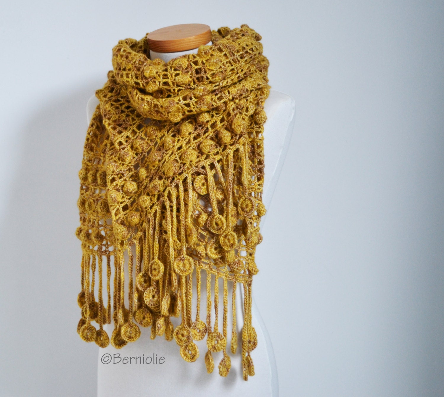 Crochet Shawl Pattern BASILIA Rectangle Scarf Crochet | Etsy