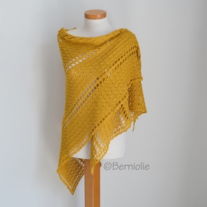 Crochet shawl pattern - HONEY, INSTANT DOWNLOAD, pdf