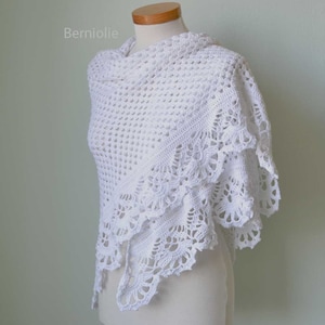 Crochet shawl pattern VICTORIA, lace crochet shawl wrap pattern, triangle scarf, INSTANT DOWNLOAD, pdf image 1