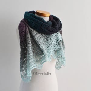 Crochet shawl pattern - KACELA,  INSTANT DOWNLOAD, pdf