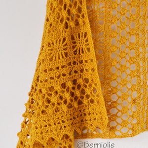 Crochet shawl pattern MARIGOLD, INSTANT DOWNLOAD, pdf image 5