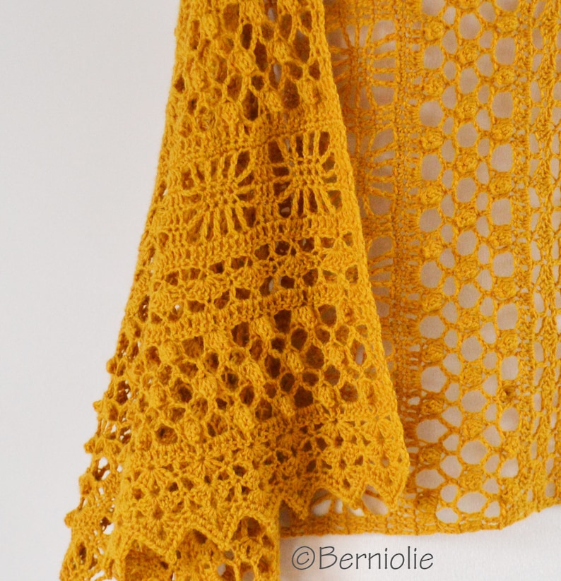 Crochet shawl pattern MARIGOLD, INSTANT DOWNLOAD, pdf image 5