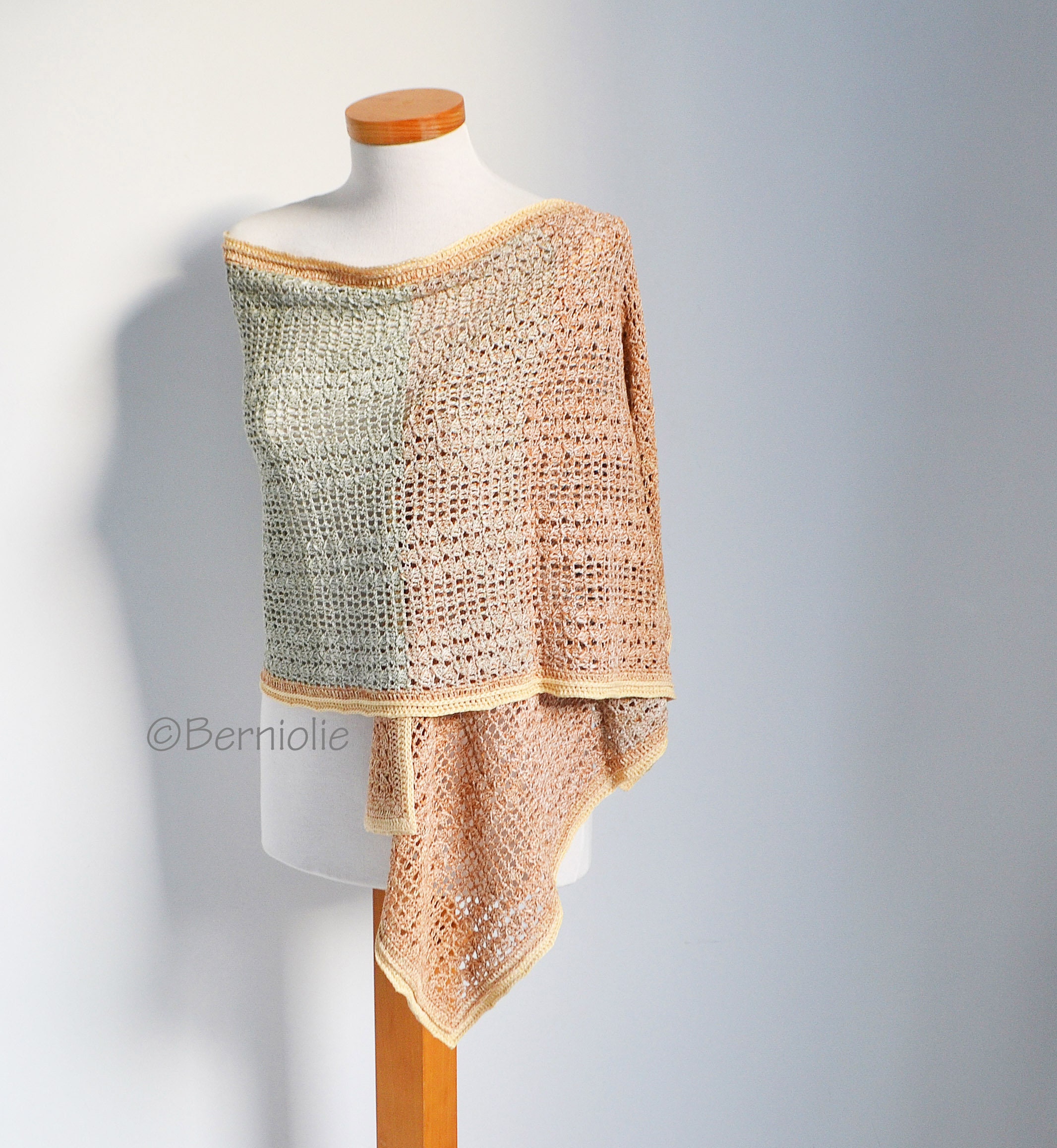 Crochet shawl pattern - MEVE,  rectangle wrap pattern, textured scarf, summer wrap, lace crochet, INSTANT DOWNLOAD, pdf