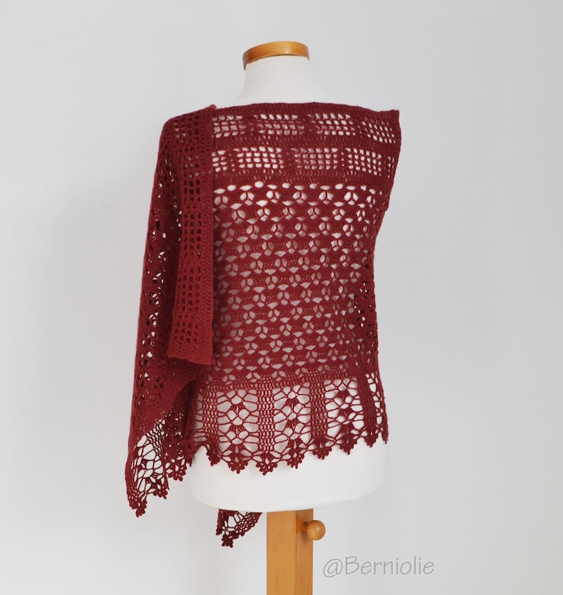 Crochet Shawl Pattern GRACE Lace Crochet Wrap Rectangle - Etsy