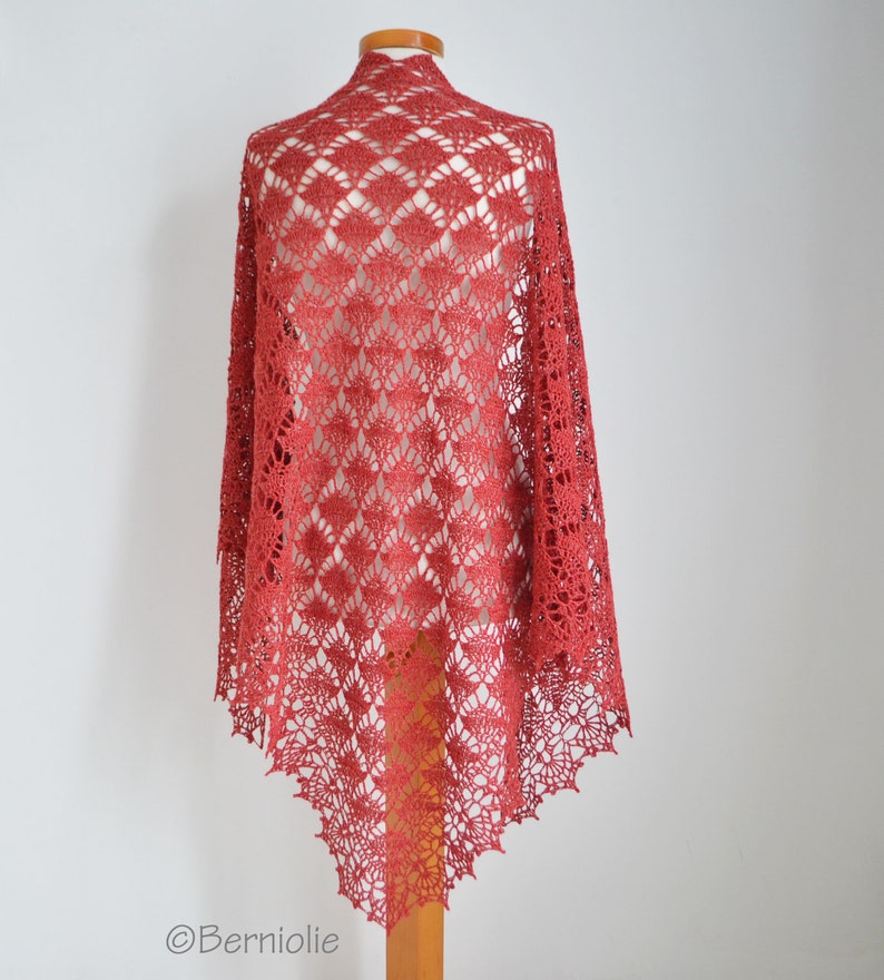 Crochet shawl pattern LAUREN, INSTANT DOWNLOAD, pdf image 4