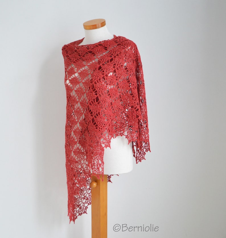 Crochet shawl pattern LAUREN, INSTANT DOWNLOAD, pdf image 5