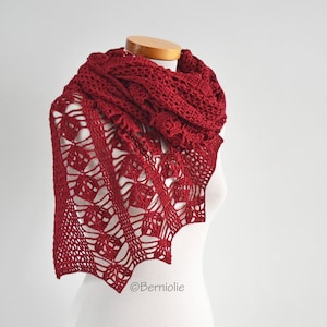 Crochet shawl pattern - MELISANDRE, INSTANT DOWNLOAD, pdf