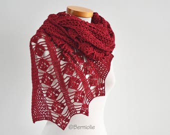 Crochet shawl pattern - MELISANDRE, INSTANT DOWNLOAD, pdf