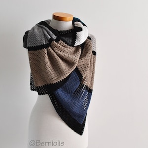 Crochet shawl pattern - BRIENNE, INSTANT DOWNLOAD, pdf