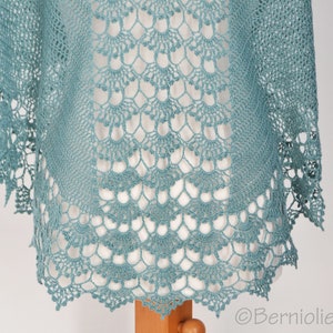 Crochet shawl pattern - SPRING, lace crochet wrap, crochet scarf, triangle wrap shawl, INSTANT DOWNLOAD, pdf