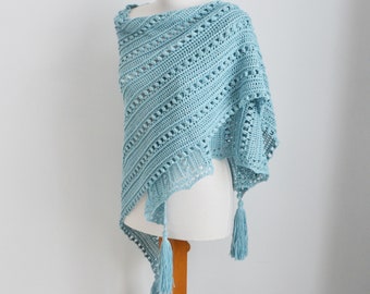 Crochet shawl pattern - DEZOITO, INSTANT DOWNLOAD, pdf