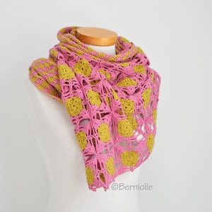 Crochet shawl pattern - RAE, INSTANT DOWNLOAD, pdf