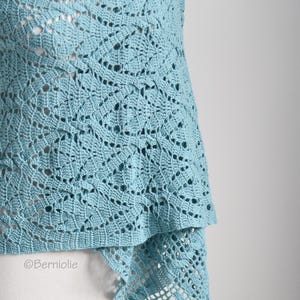 Patroon gehaakte sjaal - YAELL, rechthoekige gehaakte omslagdoek, zomersjaal, kanten sjaalpatroon, INSTANT DOWNLOAD, pdf