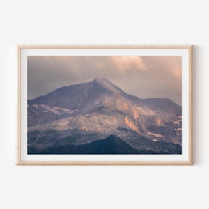 Mountain Sunset Wall Art - Scenic Golden Hour Landscape Photography Print for Modern Home Decor, Nature Lovers, and Elegant Spaces