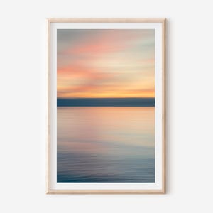 Modern Abstract Lake Print - Minimalist Landscape Wall Art for Contemporary Home Decor, Perfect for Nature Lovers and Elegant Interiors