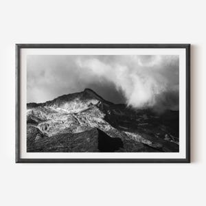 Fine Art Mountain Photography - Black and White Wall Print for Minimalist Home Decor, Elegant Contemporary Interiors and Unique Spaces