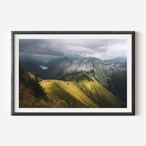 Dramatic Alpine Landscape Fine Art Print – Mountain Wall Decor – Museum Quality Nature Photography Print for Home or Office