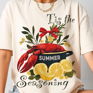 Tis the Summer Seasoning PNG, Lobster Boil Sublimation Design, Summer Shirt Clipart, Beach Party Printable, Funny Summer PNG