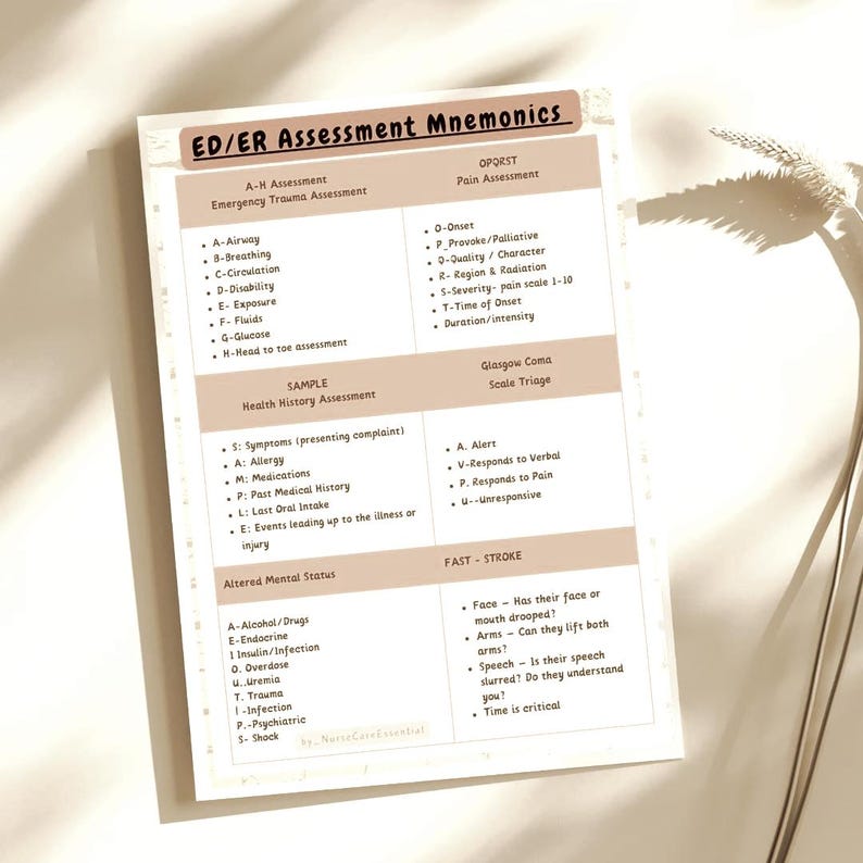 Advanced Life Support Pathway | A-G Assessment (digital Download) - Etsy