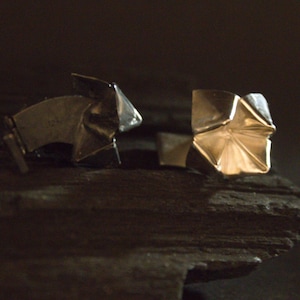 Origami "Himmel & Helvete" Silver Manschettknappar